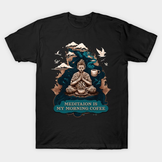 Meditation is my morning coffee T-Shirt by Meditation Minds 